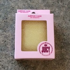 juicy couture shimmer glitter air pod gen 2 case
